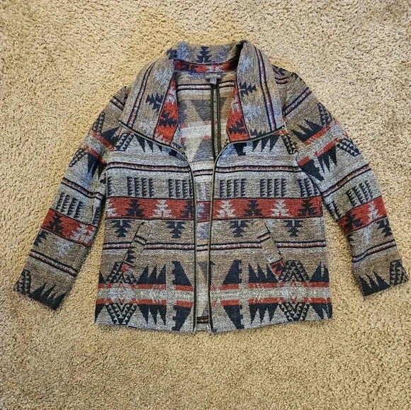 Nomadic Traders Native Print Light Weight, Zip-Up Jacket, Size Small - Picture 1 of 8